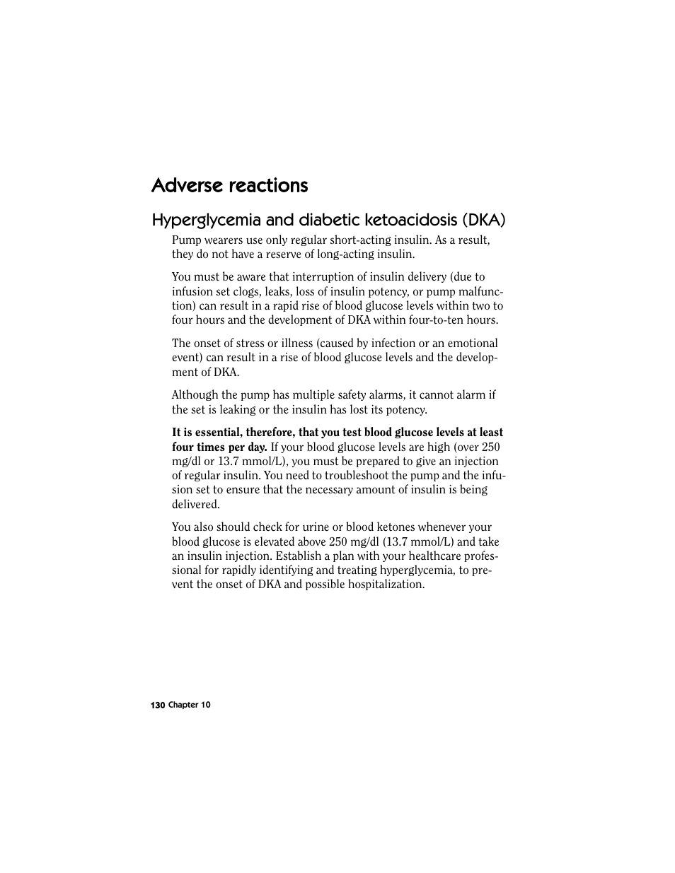 Adverse reactions, Hyperglycemia and diabetic ketoacidosis (dka) | Energizer MMT-511 User Manual | Page 142 / 170
