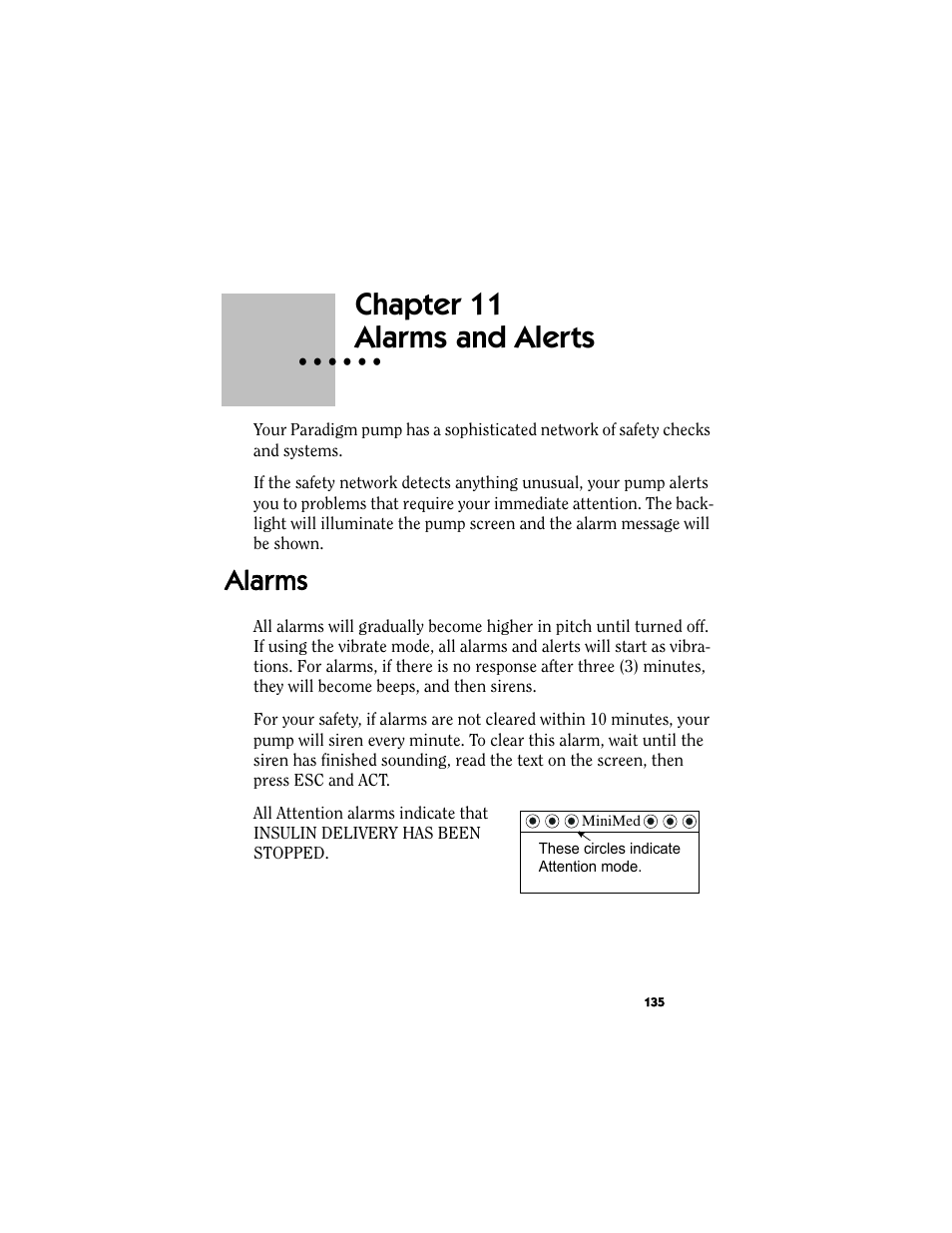 Chapter 11: alarms and alerts, Alarms, Chapter 11 | Alarms and alerts | Energizer MMT-511 User Manual | Page 147 / 170