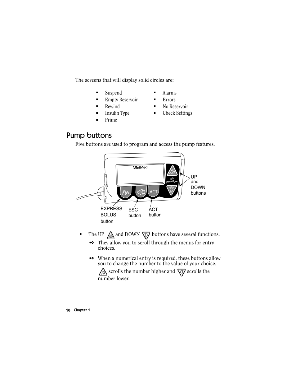 Pump buttons | Energizer MMT-511 User Manual | Page 22 / 170