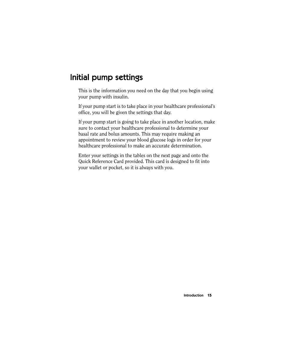 Initial pump settings | Energizer MMT-511 User Manual | Page 27 / 170