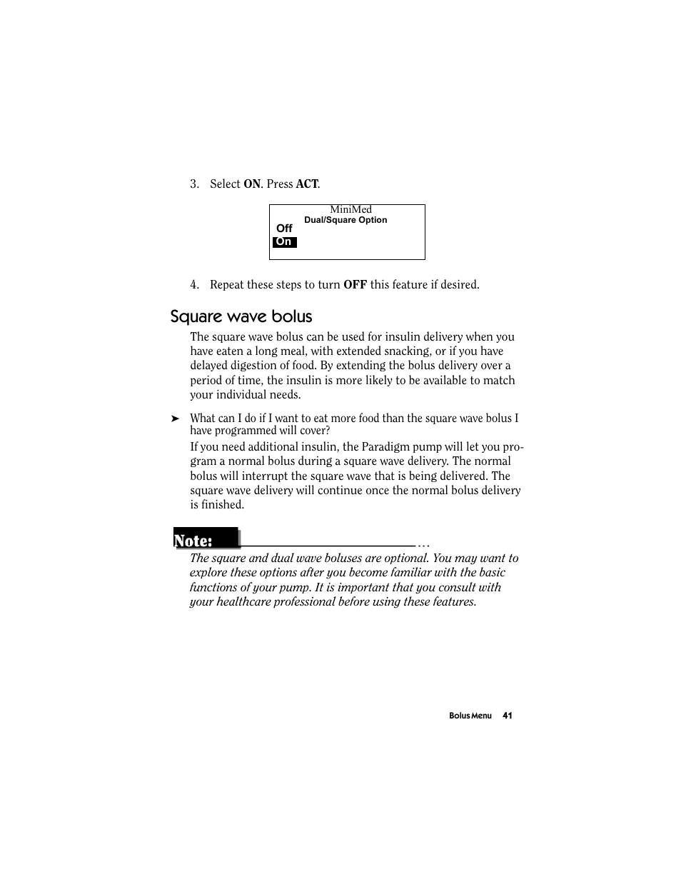 Square wave bolus | Energizer MMT-511 User Manual | Page 53 / 170