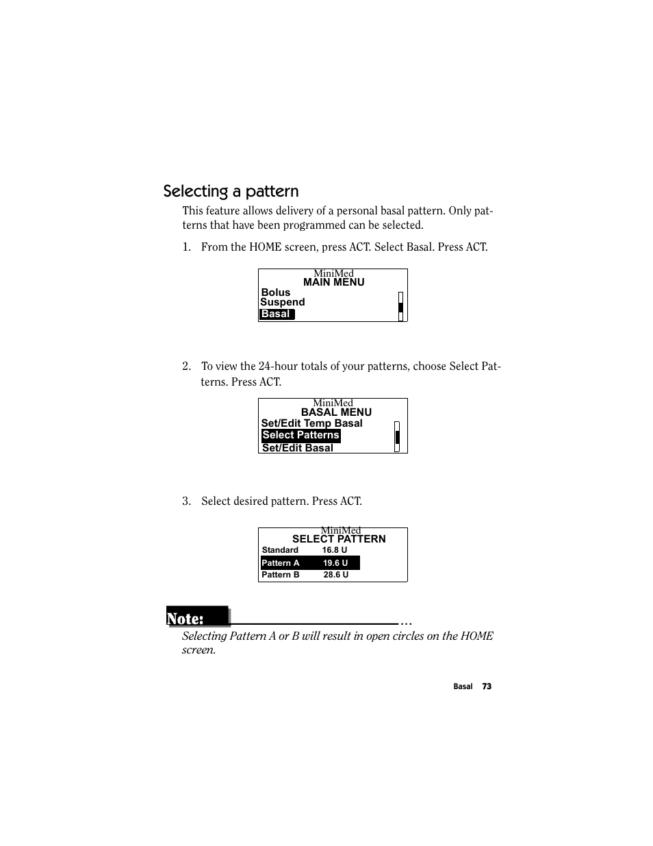 Selecting a pattern | Energizer MMT-511 User Manual | Page 85 / 170