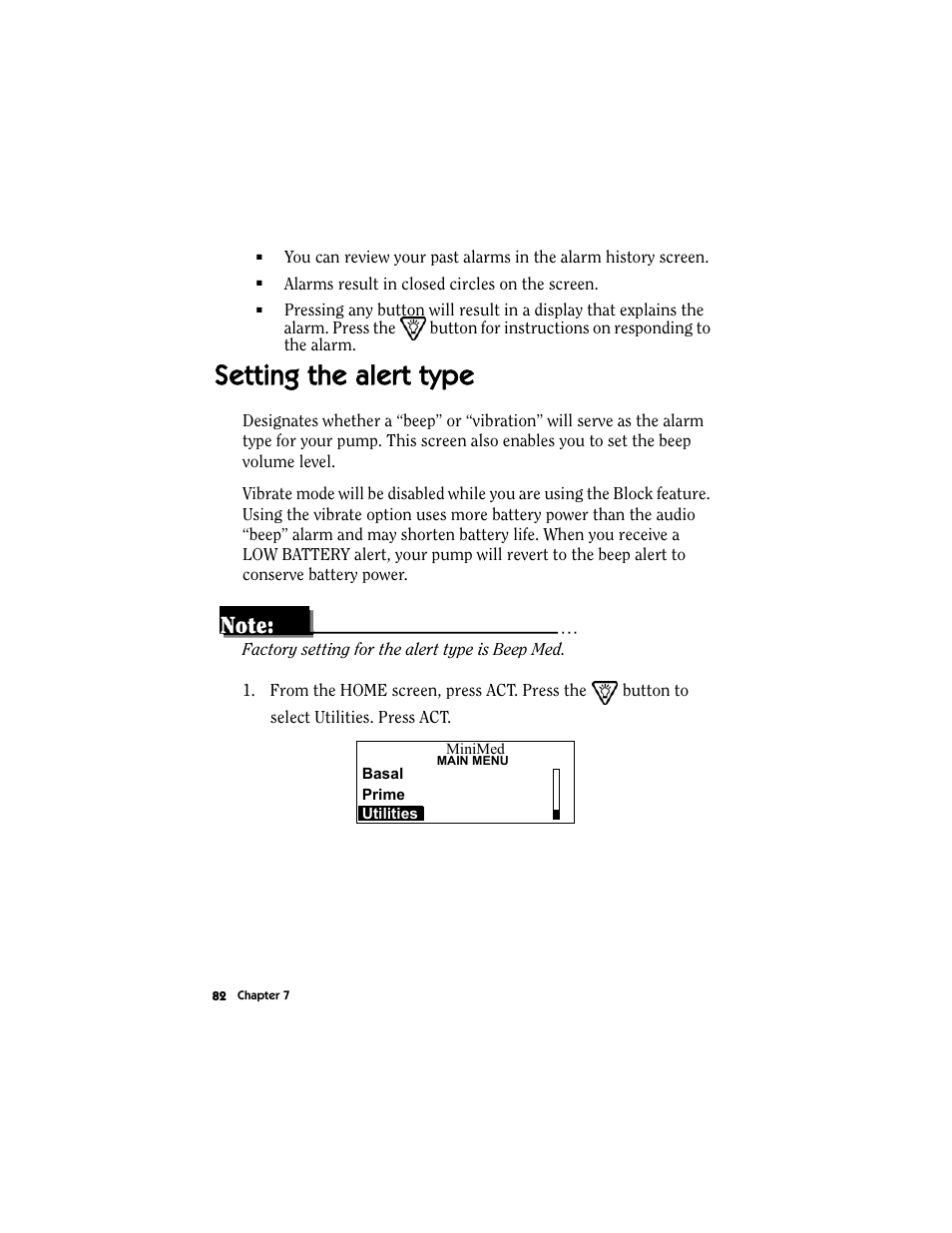 Setting the alert type | Energizer MMT-511 User Manual | Page 94 / 170
