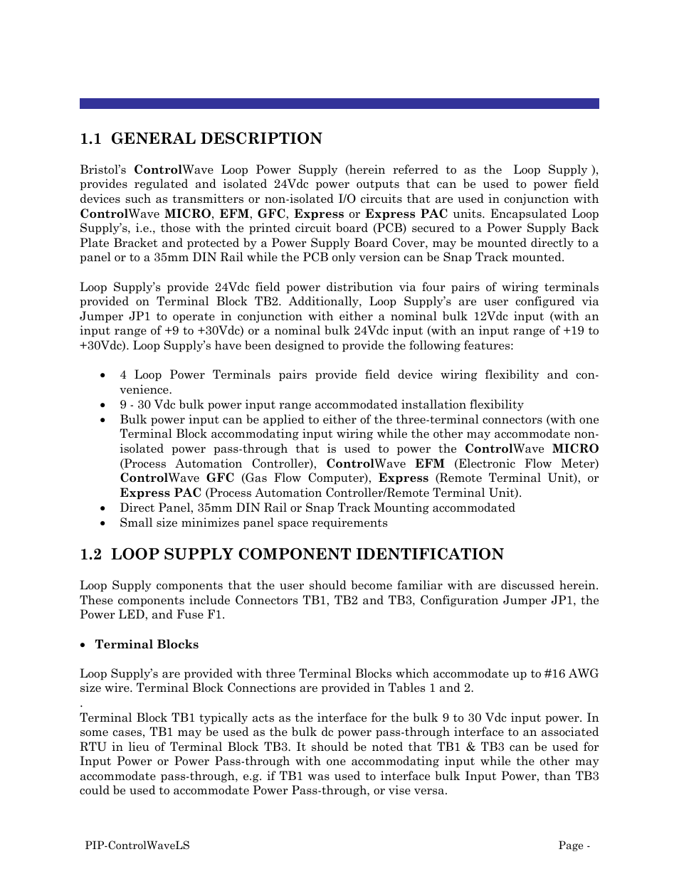 Loop supply introduction | Emerson Process Management ControlWave MICRO User Manual | Page 10 / 23