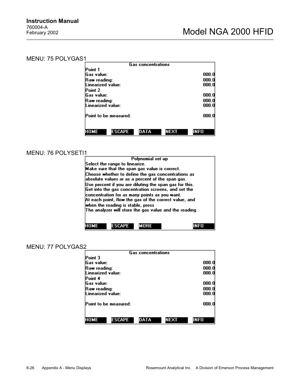 Model nga 2000 hfid | Emerson Process Management 760004-A User Manual | Page 100 / 118