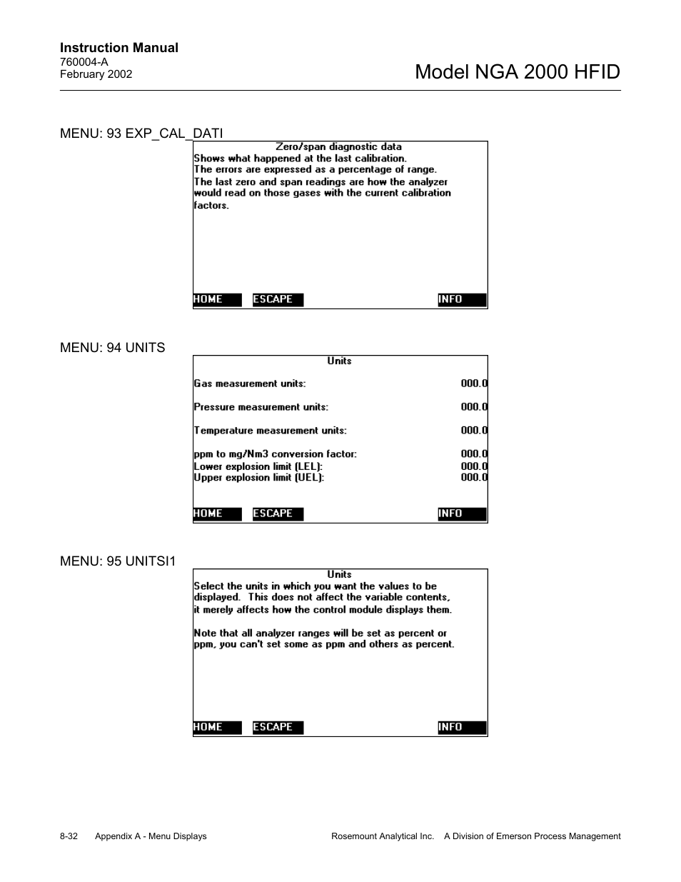 Model nga 2000 hfid | Emerson Process Management 760004-A User Manual | Page 106 / 118