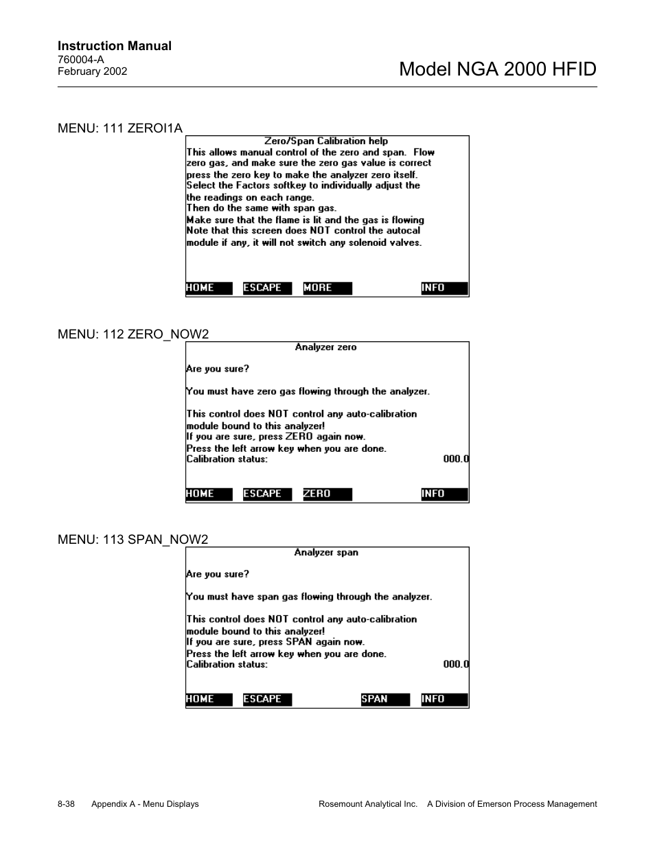 Model nga 2000 hfid | Emerson Process Management 760004-A User Manual | Page 112 / 118