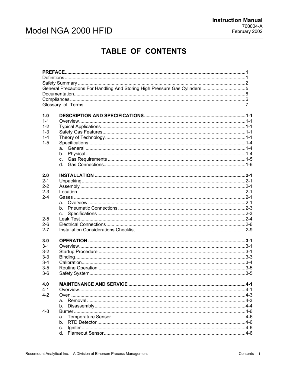 Emerson Process Management 760004-A User Manual | Page 3 / 118