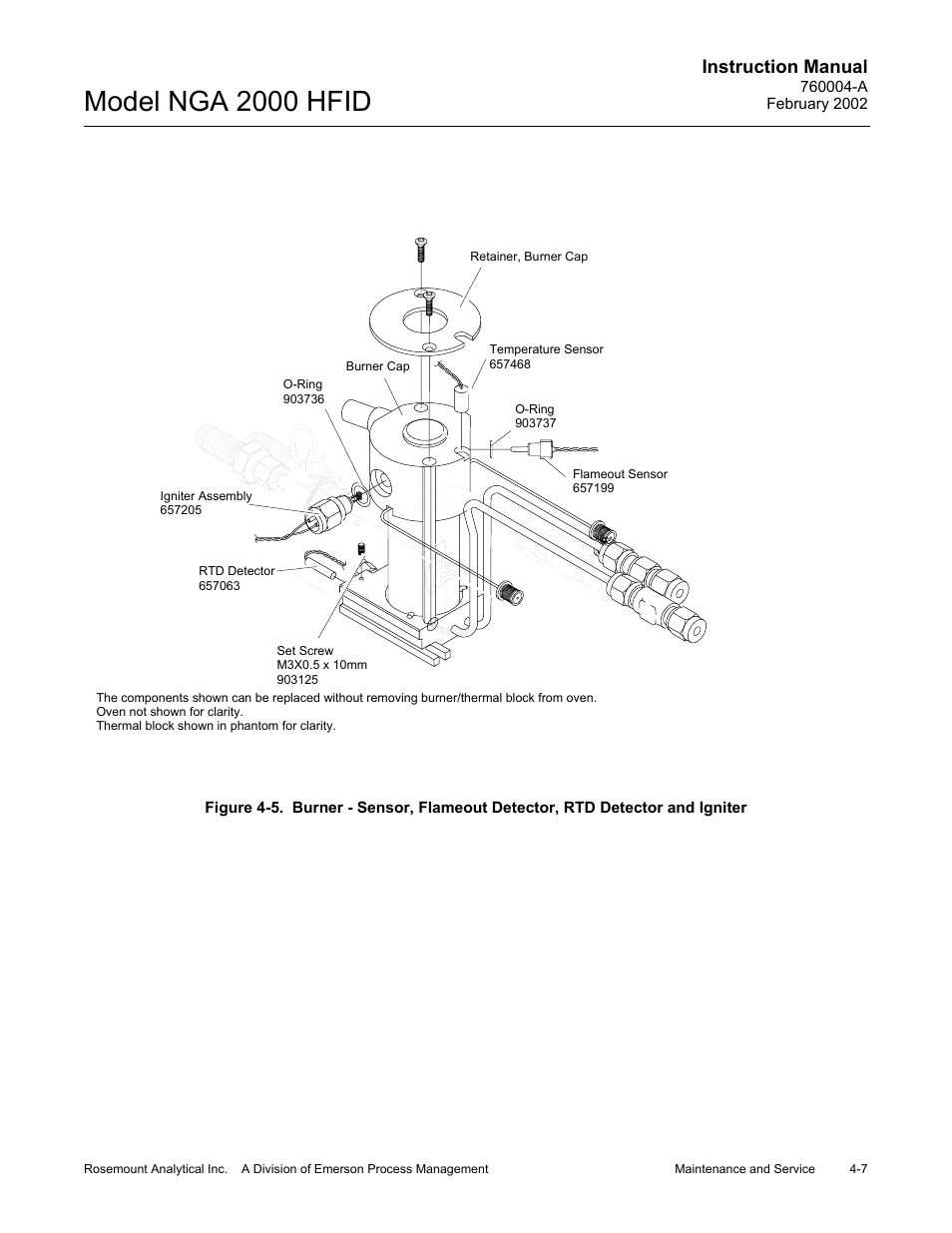 Model nga 2000 hfid, Instruction manual | Emerson Process Management 760004-A User Manual | Page 45 / 118