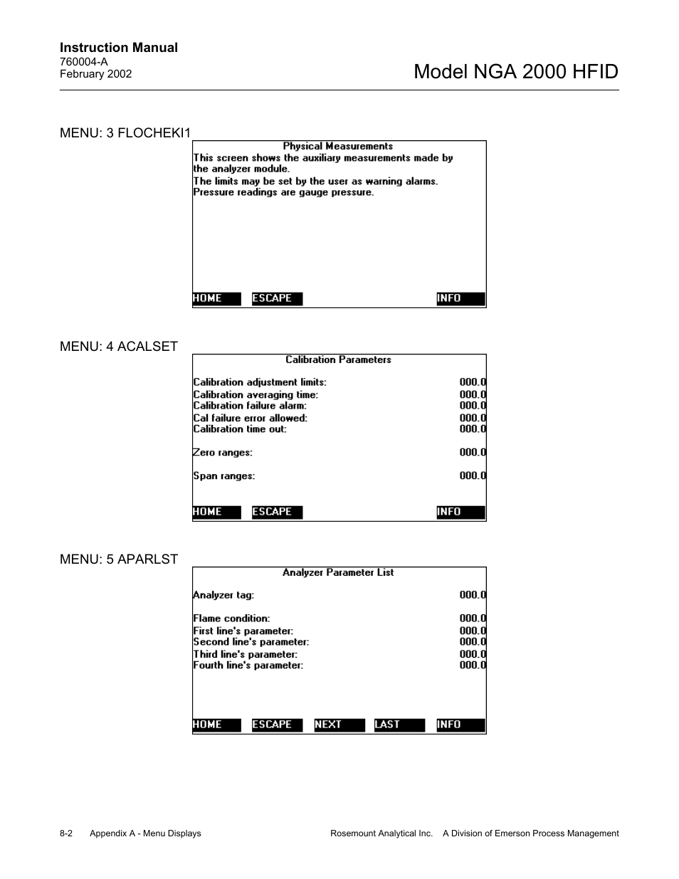 Model nga 2000 hfid | Emerson Process Management 760004-A User Manual | Page 76 / 118