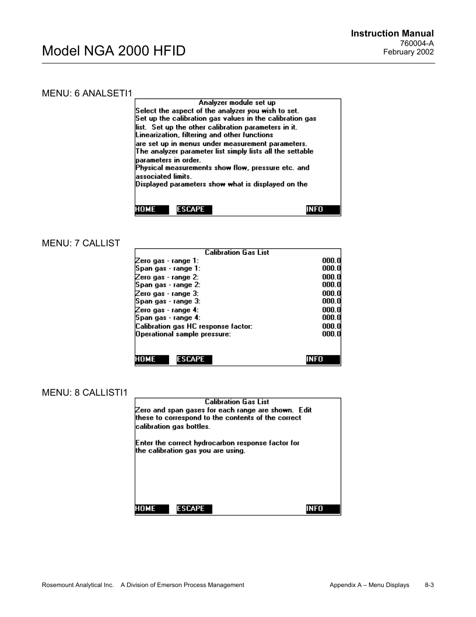 Model nga 2000 hfid | Emerson Process Management 760004-A User Manual | Page 77 / 118