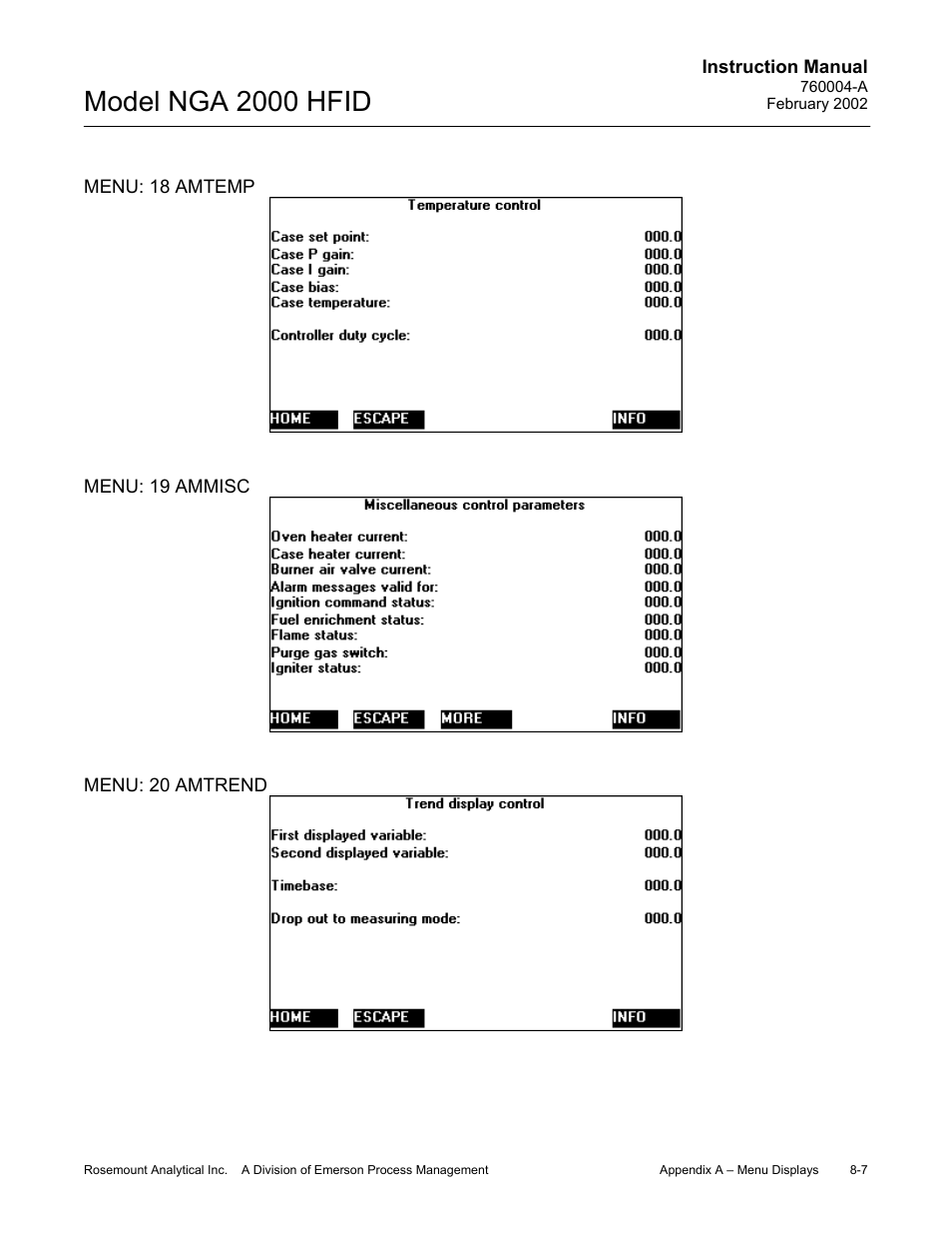 Model nga 2000 hfid | Emerson Process Management 760004-A User Manual | Page 81 / 118