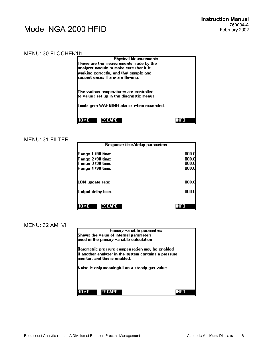Model nga 2000 hfid | Emerson Process Management 760004-A User Manual | Page 85 / 118