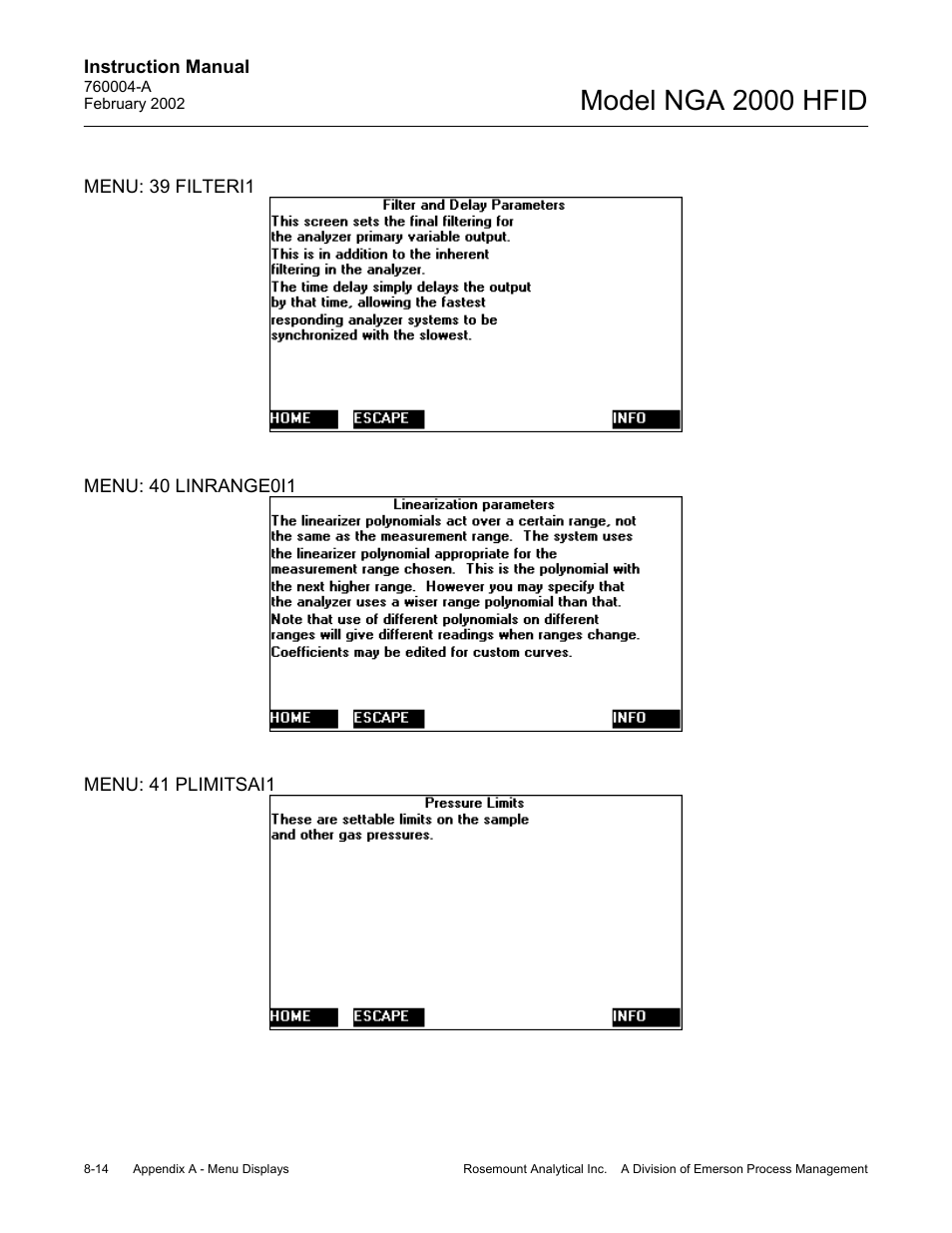 Model nga 2000 hfid | Emerson Process Management 760004-A User Manual | Page 88 / 118