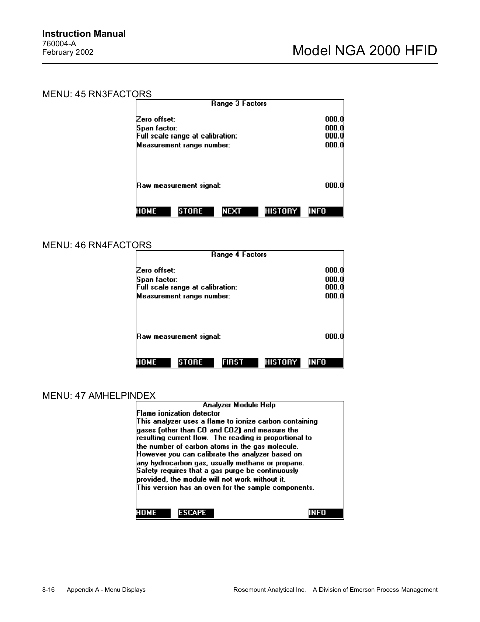 Model nga 2000 hfid | Emerson Process Management 760004-A User Manual | Page 90 / 118