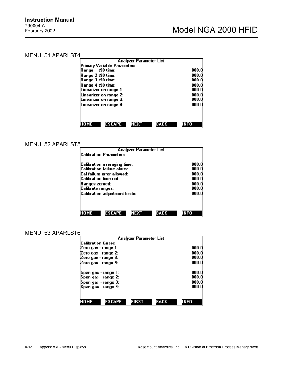 Model nga 2000 hfid | Emerson Process Management 760004-A User Manual | Page 92 / 118