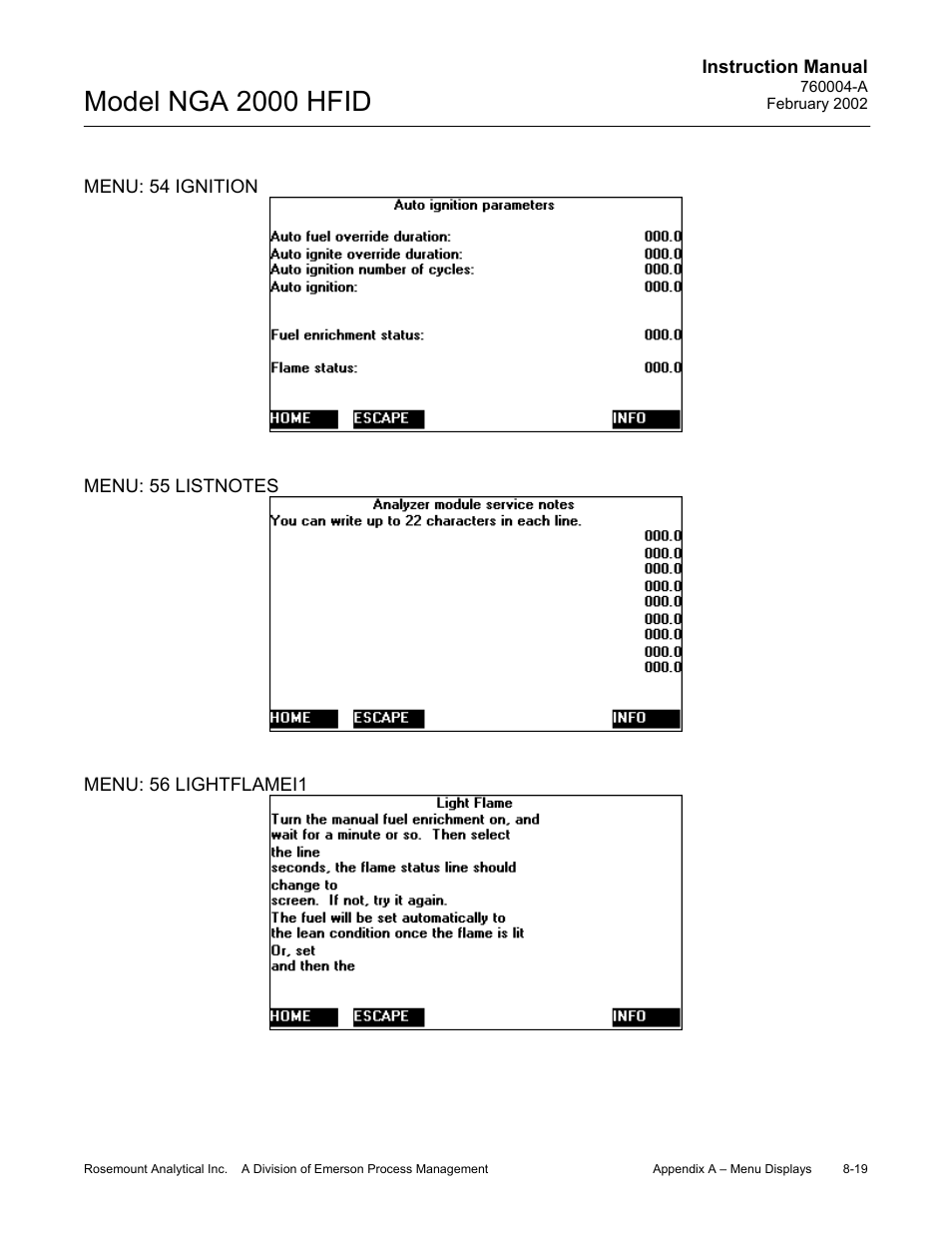 Model nga 2000 hfid | Emerson Process Management 760004-A User Manual | Page 93 / 118