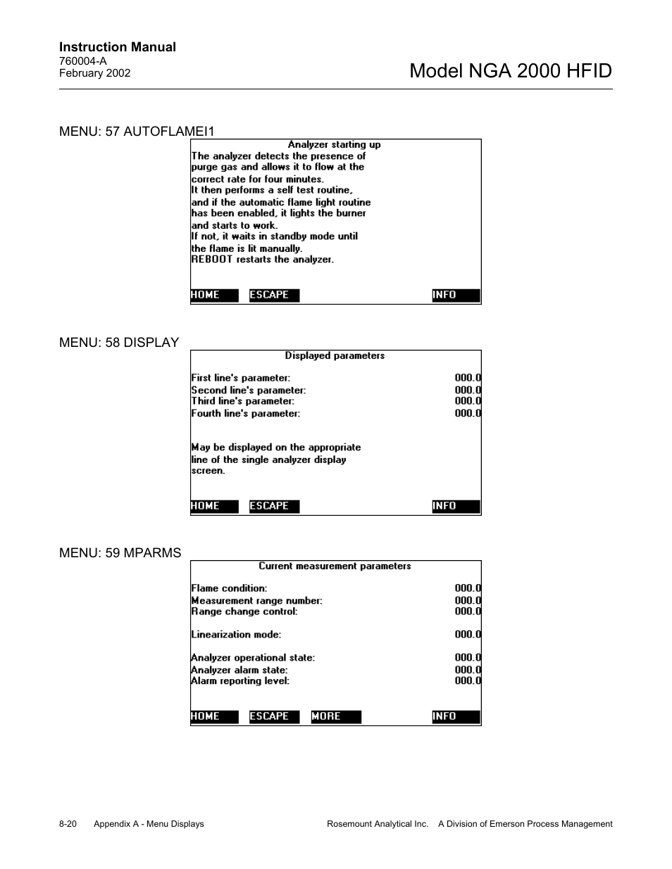 Model nga 2000 hfid | Emerson Process Management 760004-A User Manual | Page 94 / 118
