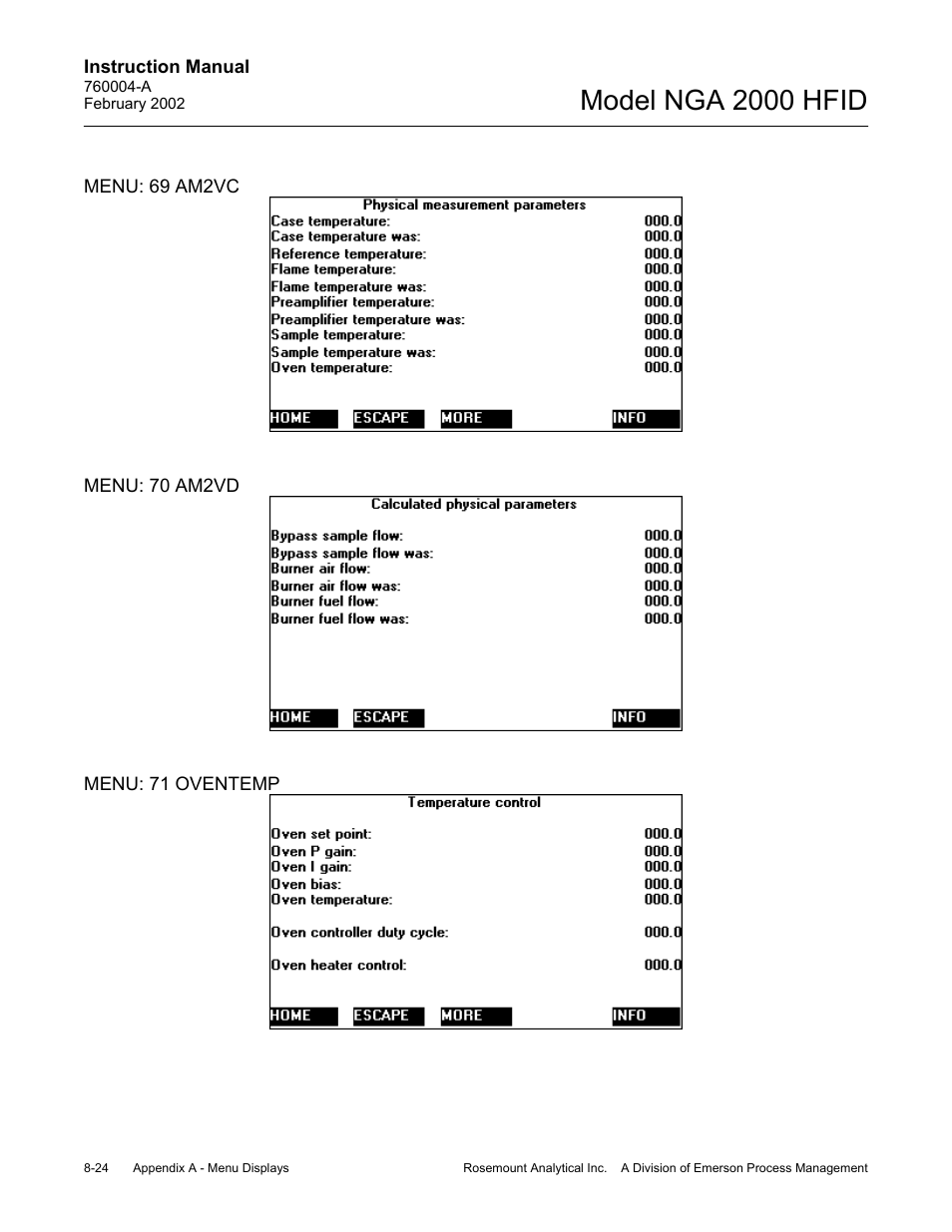 Model nga 2000 hfid | Emerson Process Management 760004-A User Manual | Page 98 / 118