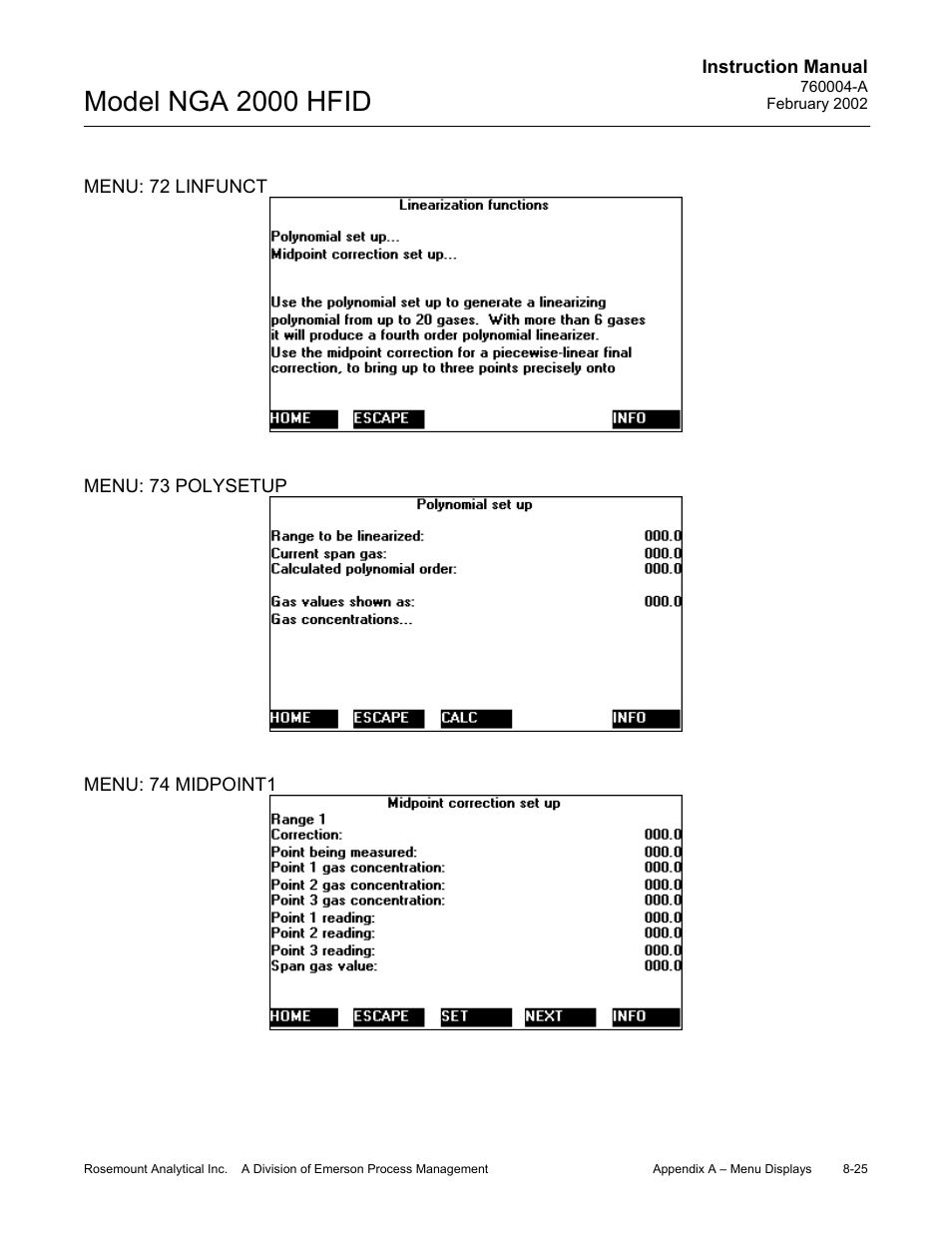 Model nga 2000 hfid | Emerson Process Management 760004-A User Manual | Page 99 / 118