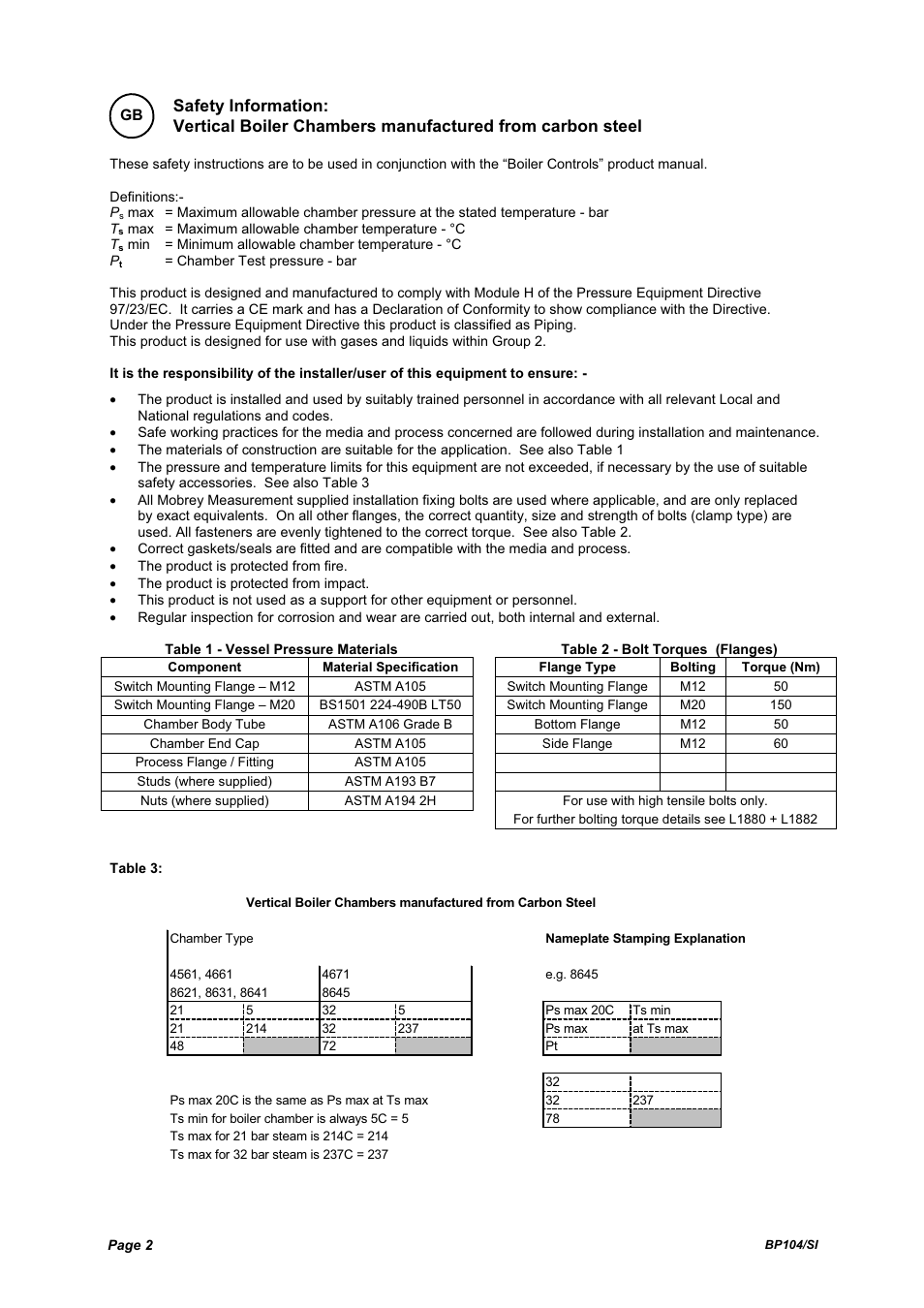 Emerson Process Management BP104 User Manual | Page 2 / 16