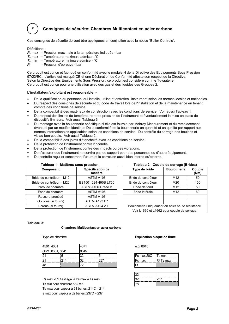 Emerson Process Management BP104 User Manual | Page 3 / 16