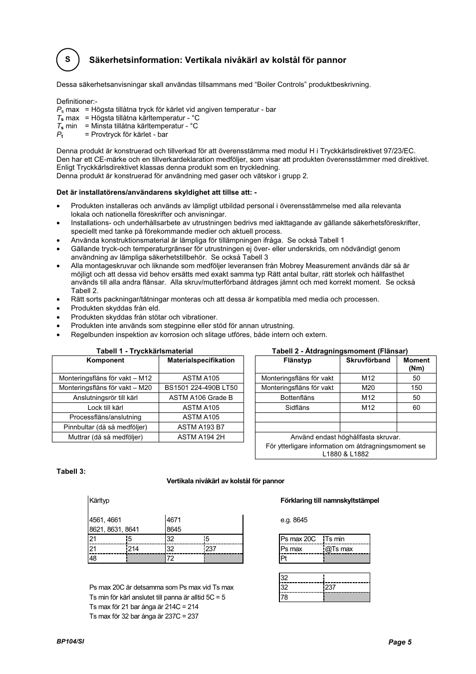 Emerson Process Management BP104 User Manual | Page 5 / 16
