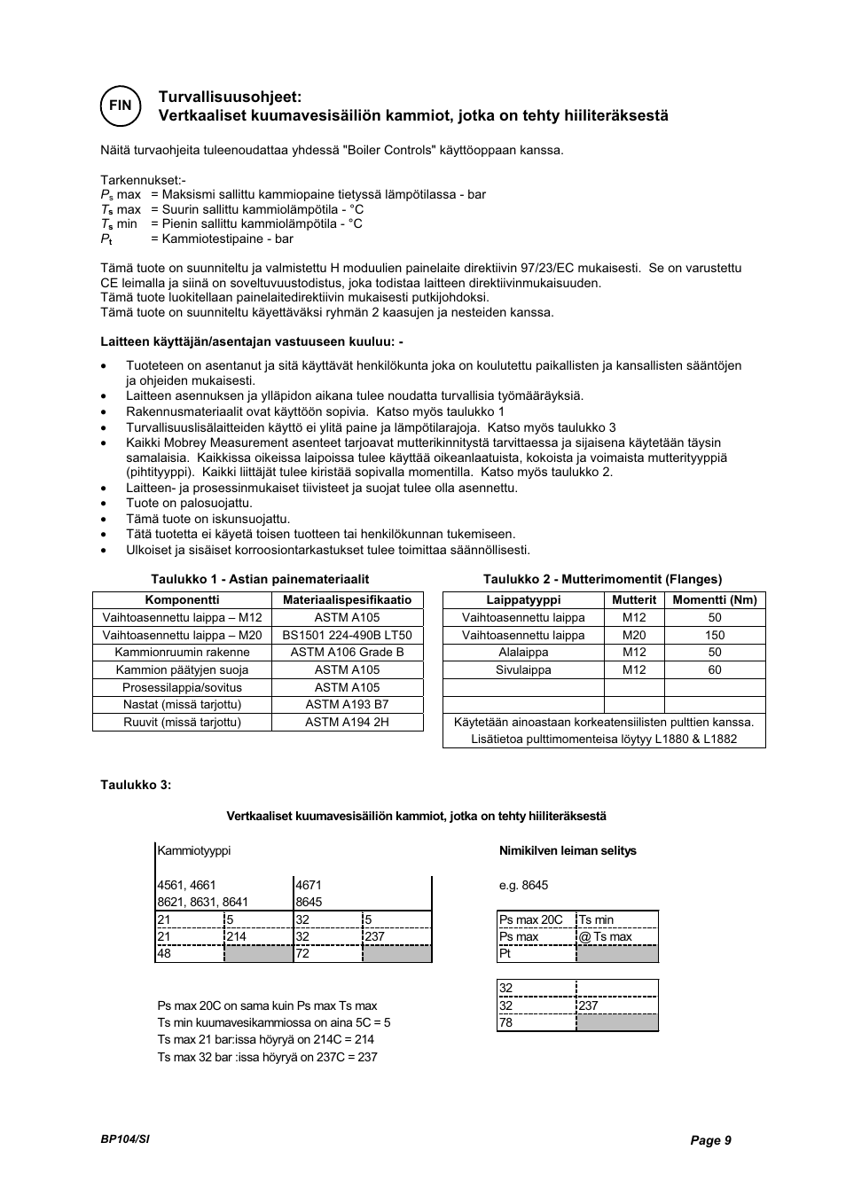 Emerson Process Management BP104 User Manual | Page 9 / 16
