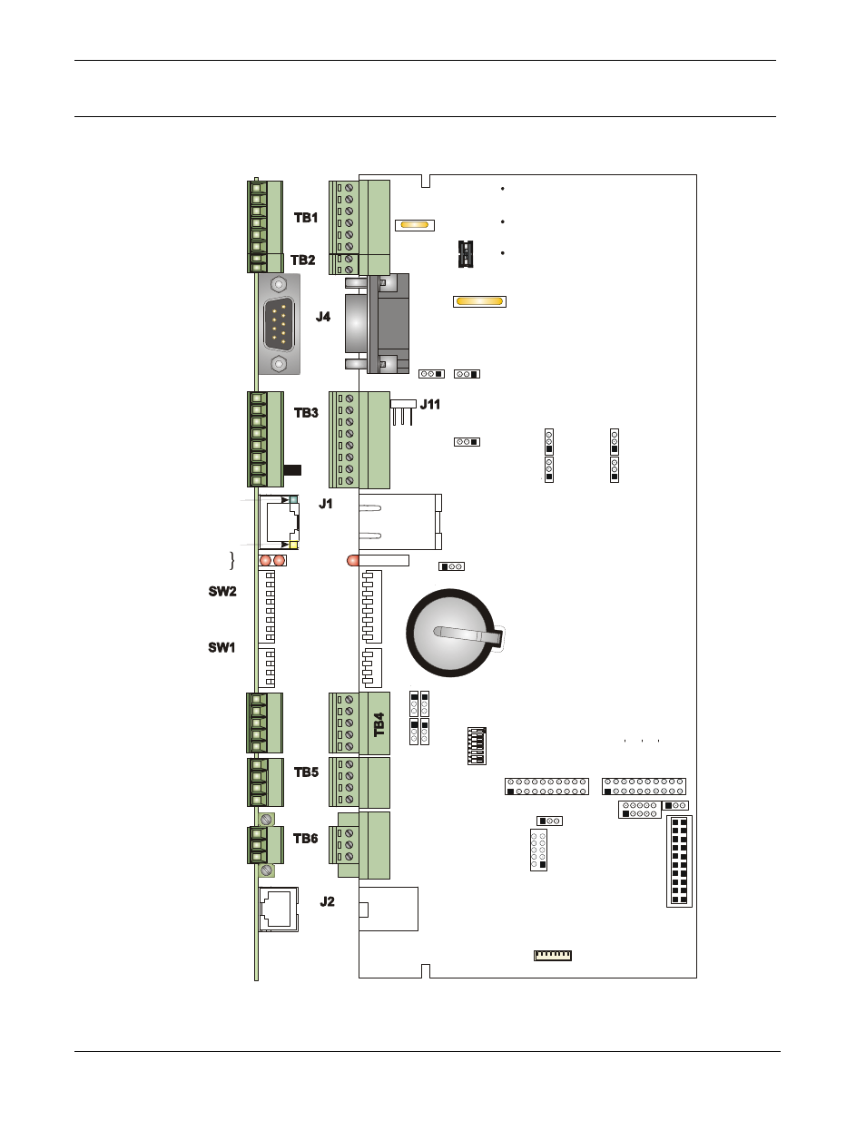 3 configuring the cpu/system controller board, Configuring the cpu/system controller board -10, Rj-45 | Emerson Process Management Bristol ControlWave ExpressPAC User Manual | Page 24 / 96