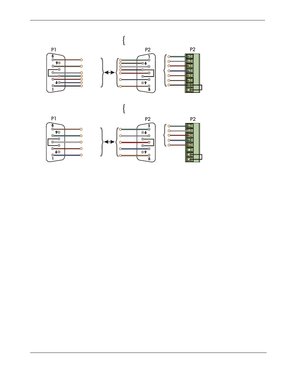 Cw express, Cw or pc, Figure 2-11. full-duplex and half-duplex cable | Pin female “d” connector j4 (com1), Tb3 (com2), Pin female “d” connector, J4 (com1) | Emerson Process Management Bristol ControlWave ExpressPAC User Manual | Page 37 / 96