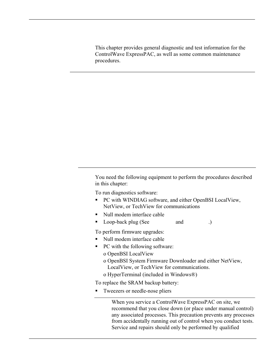 Chapter 5 – service and troubleshooting | Emerson Process Management Bristol ControlWave ExpressPAC User Manual | Page 69 / 96