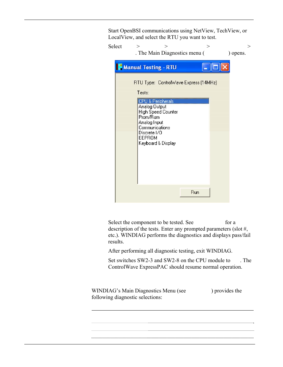 4 available diagnostics, Available diagnostics -12, Available diagnostics | Emerson Process Management Bristol ControlWave ExpressPAC User Manual | Page 80 / 96