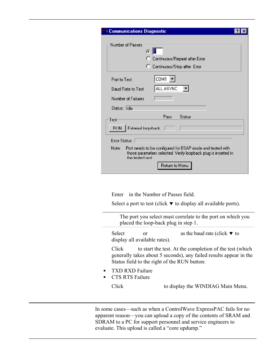 4 core updump, Core updump -15, Core updump | Emerson Process Management Bristol ControlWave ExpressPAC User Manual | Page 83 / 96