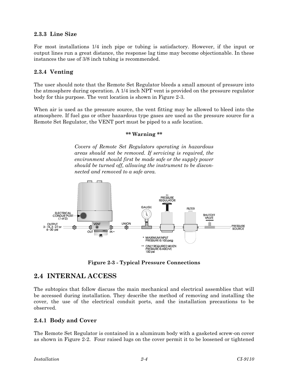 4 internal access | Emerson Process Management Bristol Series 9110 User Manual | Page 22 / 74