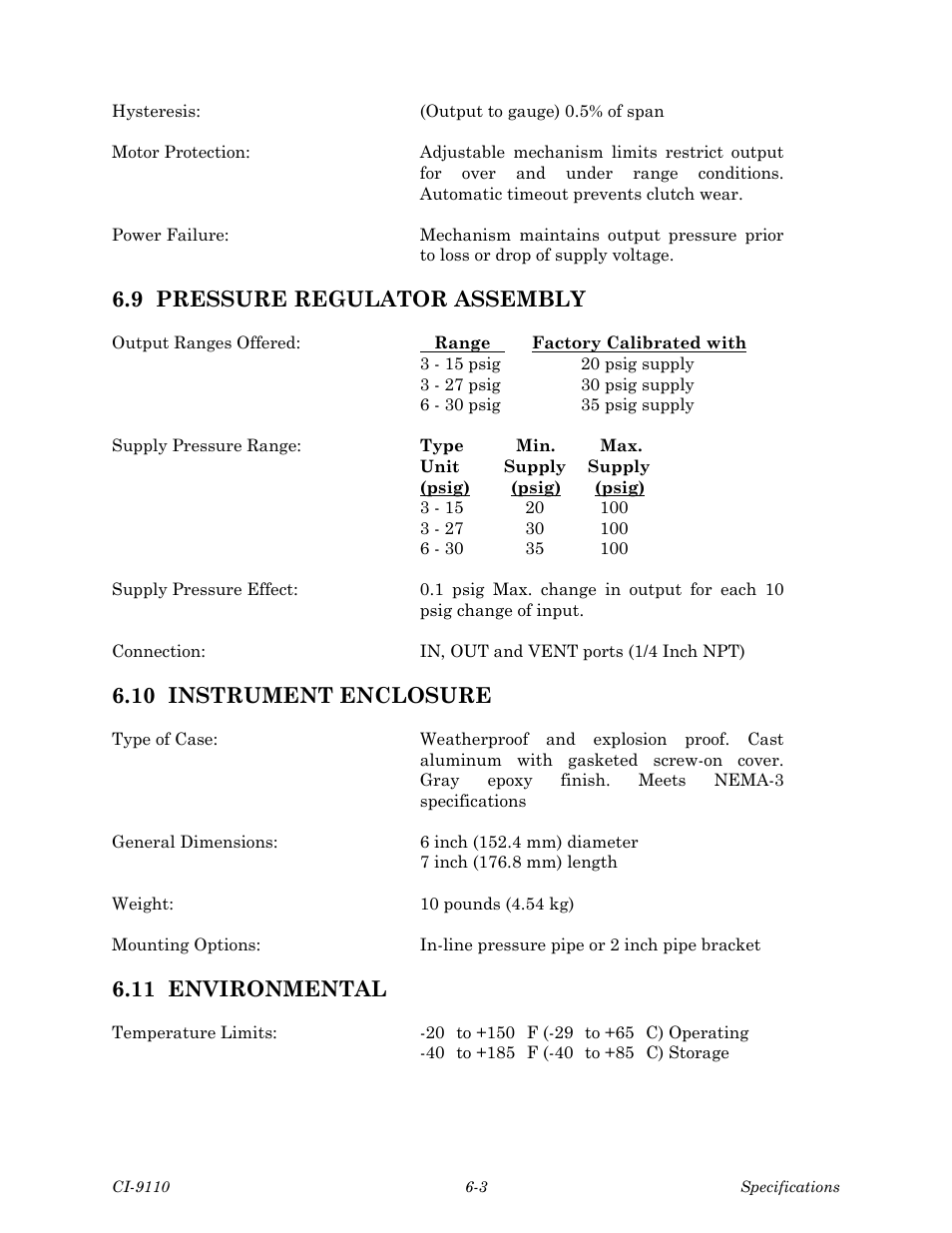 9 pressure regulator assembly, 10 instrument enclosure, 11 environmental | Emerson Process Management Bristol Series 9110 User Manual | Page 53 / 74