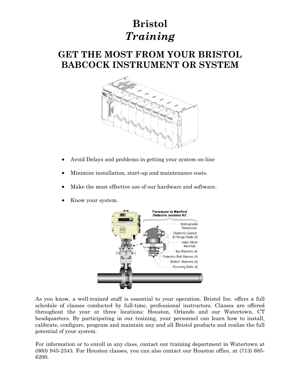 Training, Bristol | Emerson Process Management Bristol Series 9110 User Manual | Page 6 / 74