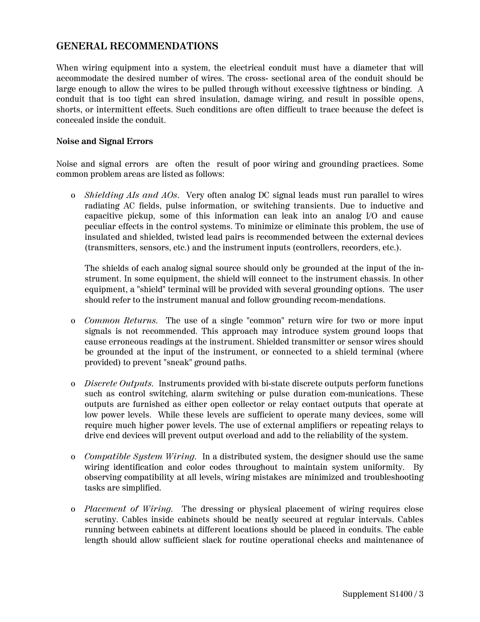 General recommendations | Emerson Process Management Bristol Series 9110 User Manual | Page 61 / 74
