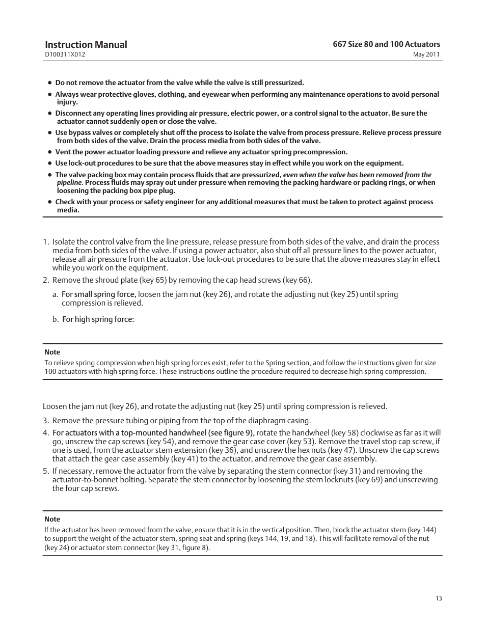 Instruction manual | Emerson Process Management 667 User Manual | Page 13 / 28