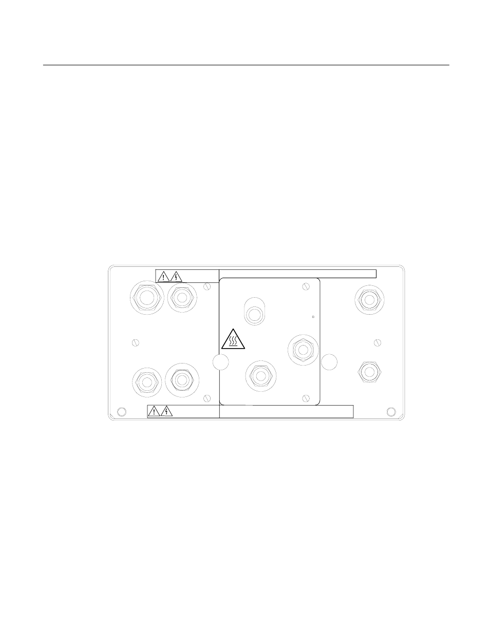 1 back panel connections, Model nga2000 hfid, Instruction manual | Attention, Warning | Emerson Process Management ROSEMOUNT NGA2000 HFID User Manual | Page 22 / 76