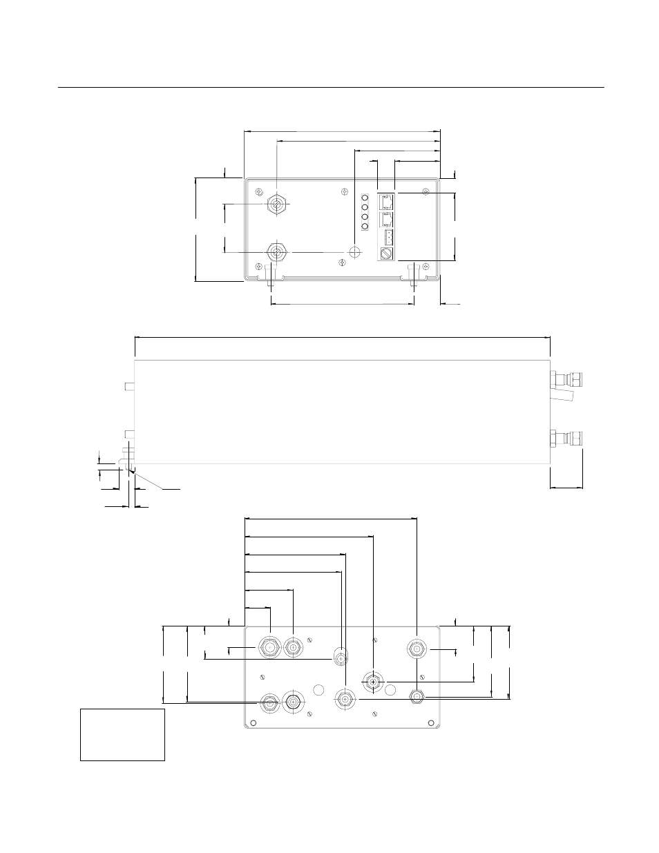 5 hfid outline and mounting dimensions, Model nga2000 hfid, Instruction manual | Front view side view rear view | Emerson Process Management ROSEMOUNT NGA2000 HFID User Manual | Page 27 / 76