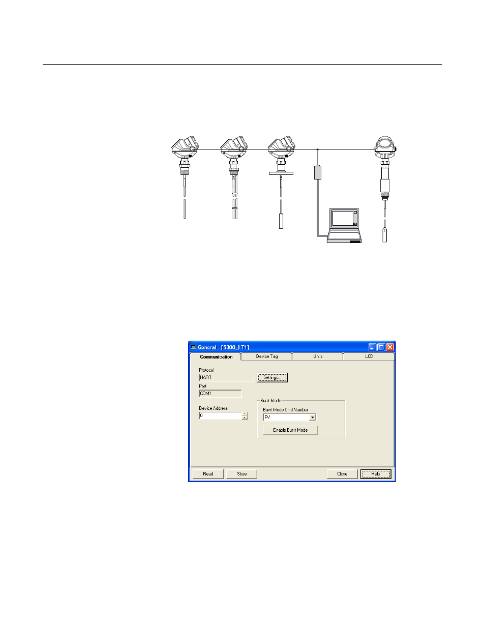 Hart multi-drop configuration -47, Rosemount 5300 series | Emerson Process Management ROSEMOUNT 5300 User Manual | Page 119 / 324