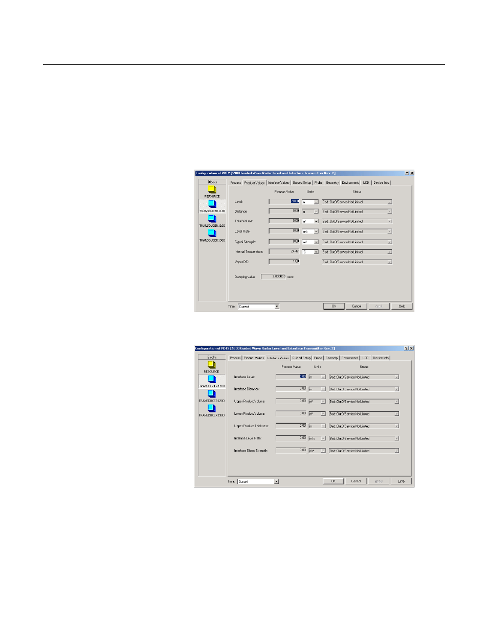 Viewing measurement data in deltav -9, Rosemount 5300 series | Emerson Process Management ROSEMOUNT 5300 User Manual | Page 129 / 324