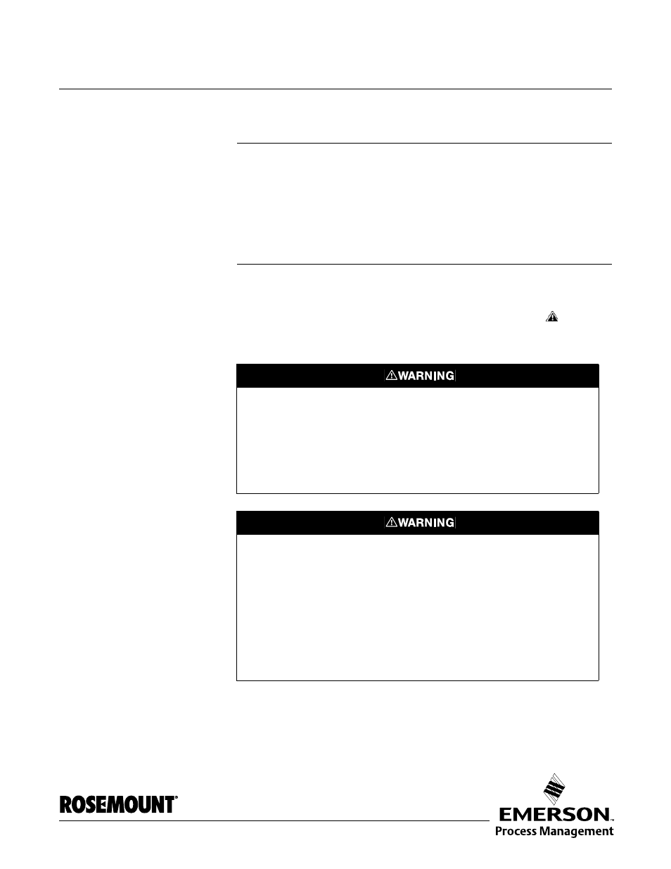 Section 4 electrical installation, Safety messages -1, See section 4 | Electrical installation), Rosemount 5300 series | Emerson Process Management ROSEMOUNT 5300 User Manual | Page 59 / 324