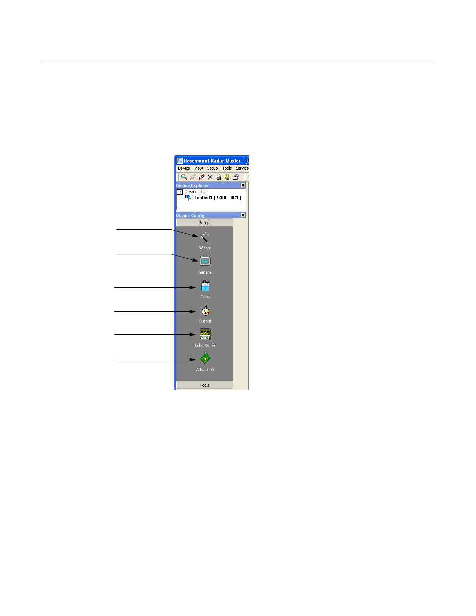 Using the setup functions -18, Rosemount 5300 series | Emerson Process Management ROSEMOUNT 5300 User Manual | Page 90 / 324