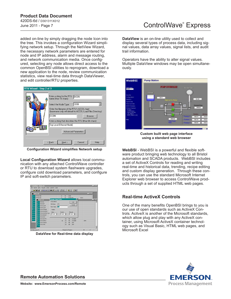 Controlwave, Express | Emerson Process Management Bristol ControlWave Express User Manual | Page 7 / 11