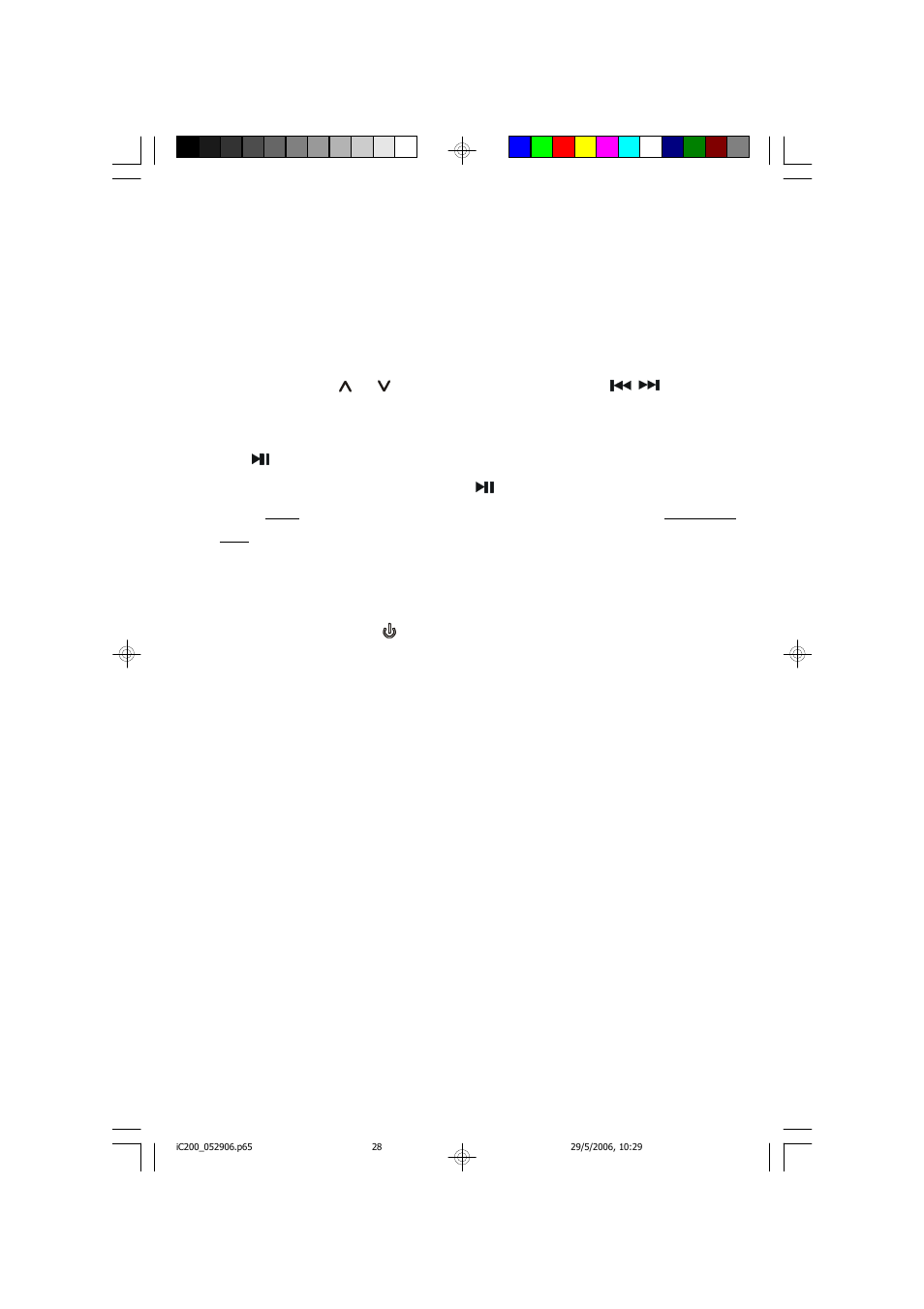 Play/pause | Emerson Process Management ITONE IC200 User Manual | Page 29 / 47