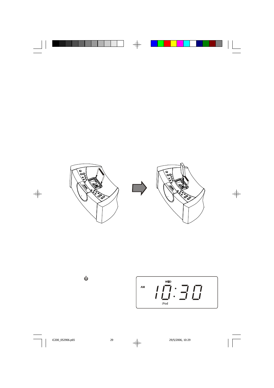 Listening to an ipod, Shuffle / charging the battery | Emerson Process Management ITONE IC200 User Manual | Page 30 / 47