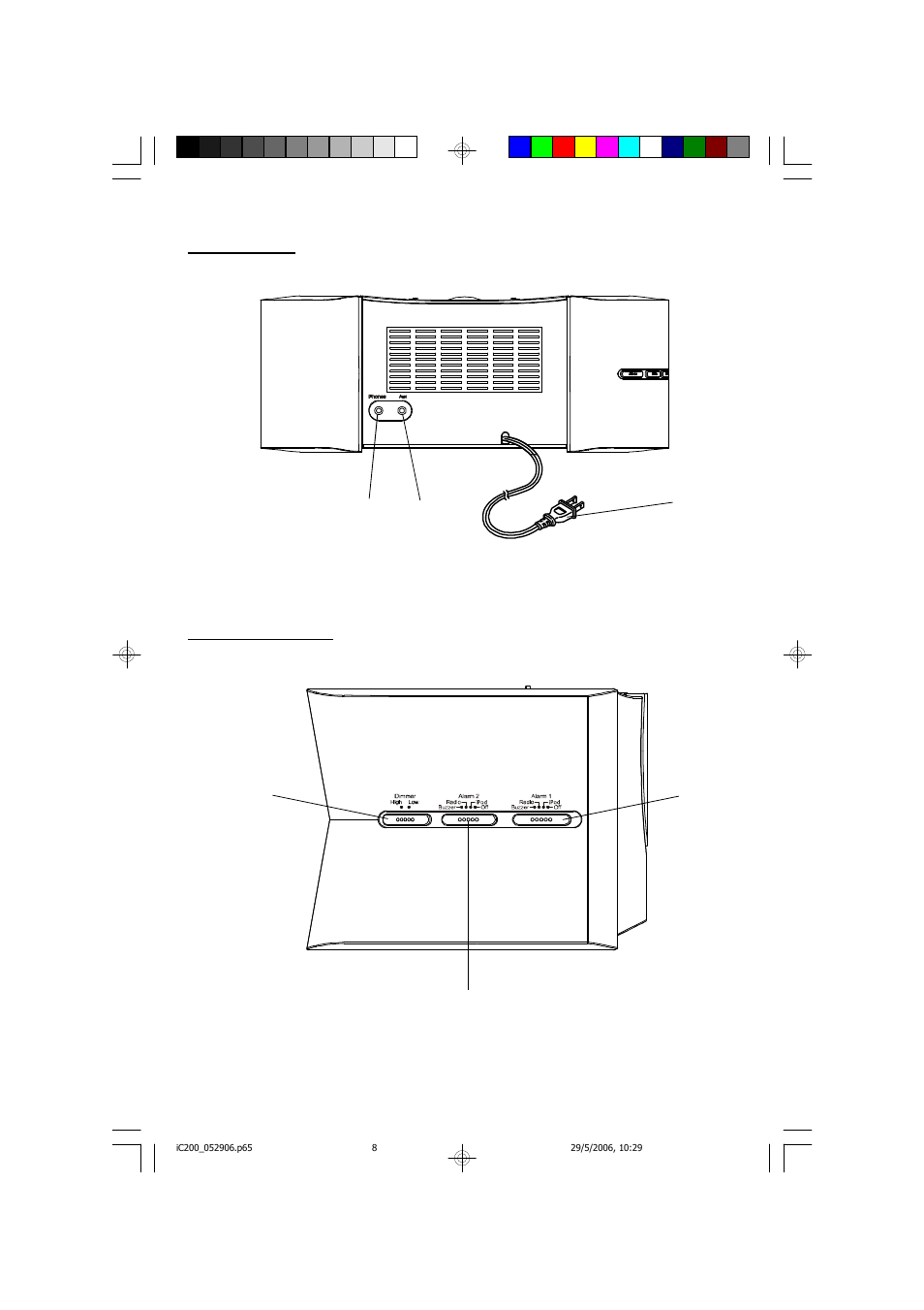 Back panel left side panel | Emerson Process Management ITONE IC200 User Manual | Page 9 / 47