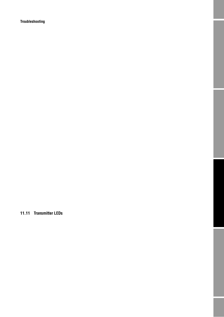 11 transmitter leds, Transmitter leds, Section 11.11 | Emerson Process Management MICRO MOTION 2400S User Manual | Page 123 / 188