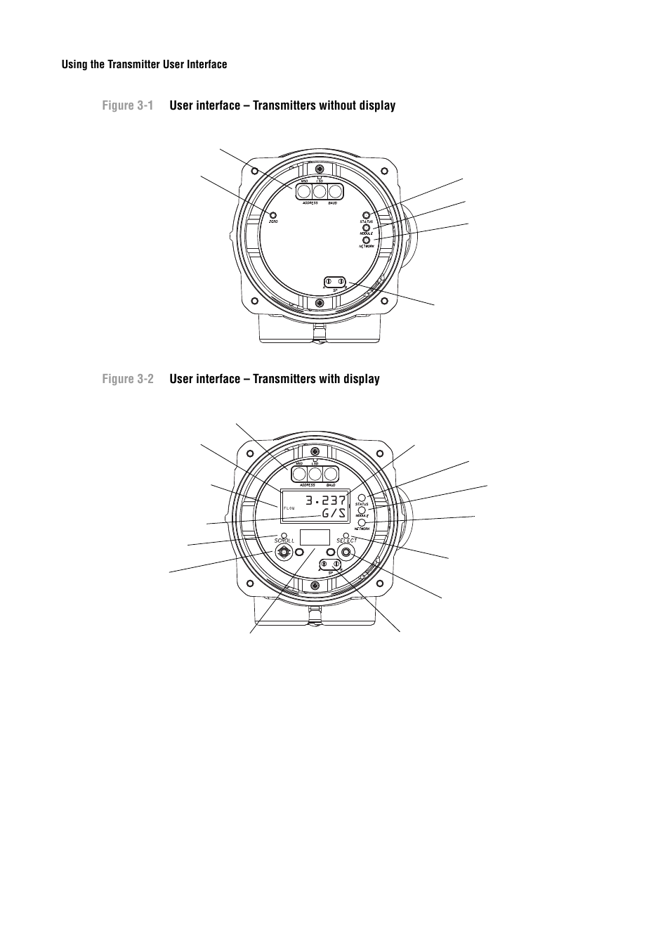 Figures 3-1 and 3-2 sho | Emerson Process Management MICRO MOTION 2400S User Manual | Page 18 / 188
